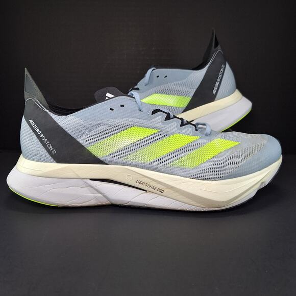adidas Other - Adidas Adizero Boston 12 Wonder Blue Lucid Lemon Shoes ID4233 Men's Size 12